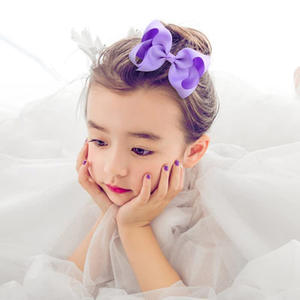 Fermaglio per capelli da festa in stile europeo americano per bambini con fiocco a fiore da 4 pollici a bolle per bambine - Product Image 4