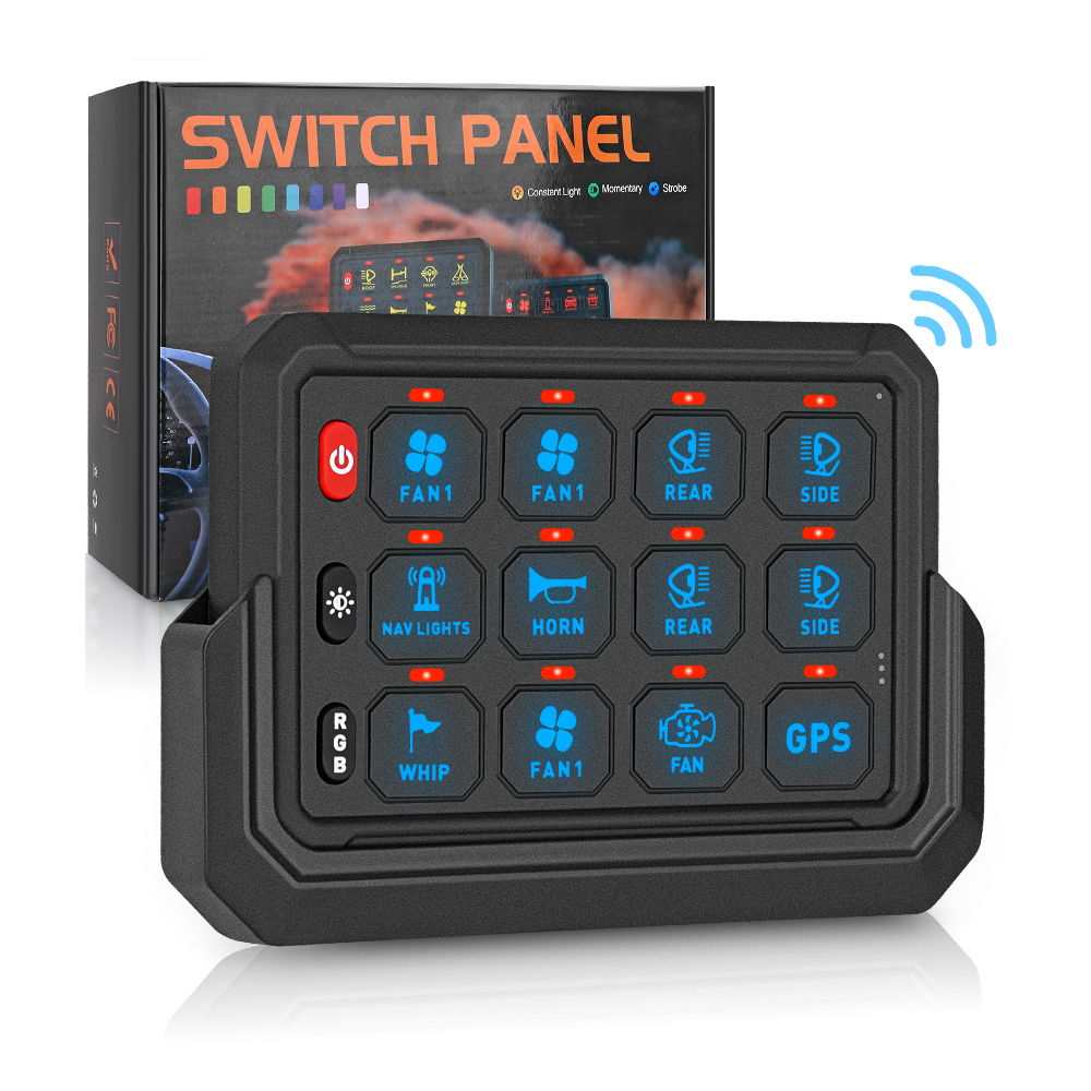 新作 4ギャングスイッチ ストロボ切替 ワイヤレスリモート フォグ