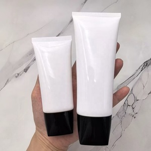 <span class=keywords><strong>Tubes</strong></span> souples pour nettoyant visage 50 ml, contenants blancs super plats, <span class=keywords><strong>tubes</strong></span> cosmétiques pour crème solaire, emballage cosmétique souple en plastique - Product Image 3