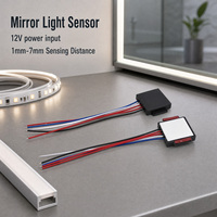 Saklar Sensor Sentuh 12V Grosir, Peredup Lampu Cermin Induktif Pintar, Tombol Tunggal, Kontrol Cermin Rias Kamar Mandi