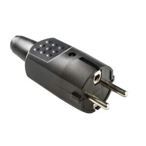 Clavija recta de goma, 16A, con protección IP44. Ideal para uso en exteriores, resistente al agua y a la intemperie. perfecta - Product Image 1