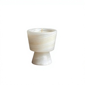 Premium Solid Alabaster Stone Votive <b>Candle</b> Holder Handcrafted Decorative Lighting Accent for Luxury Home Gift <b>Bulk</b> Export - Product Image 1