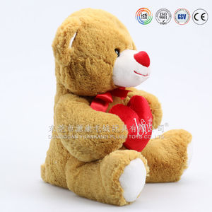 ICTI vérifié personnalisé coeur rouge amour ours en peluche jouet OEM peluche avec remplissage en coton PP certifié EN71/123 - Product Image 6