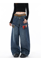 Jeans baggy pour femme et homme, jeans à jambe large taille haute, pantalon en denim tendance boyfriend, vêtements streetwear vintage