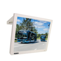 Moniteur de plafond pour bus de 17 pouces, haute résolution, rabattable, monté sur le toit, divertissement pour sièges arrière avec VGA et USB