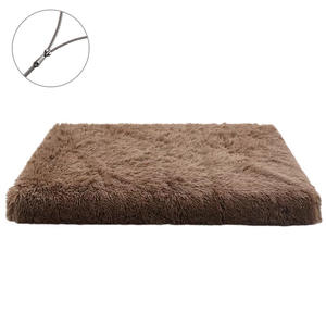 Bunnyhi GSF001 плюшевое квадратное гнездо для домашних животных, однотонное зимнее летнее спальное коврик для собак и кошек, удобный диван-кровать для собак, модный мультяшный - Product Image 5