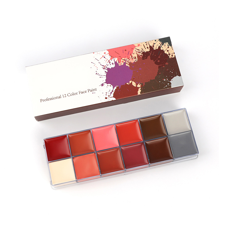 Радужная краска для лица без логотипа Сделайте свою собственную палитру макияжа для лица