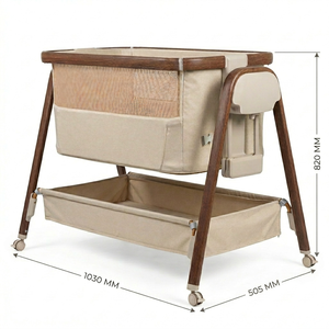 Berceau à bascule électrique <span class=keywords><strong>pour</strong></span> nouveau-né de 0 à 24 mois, <span class=keywords><strong>lit</strong></span> à bascule <span class=keywords><strong>pour</strong></span> bébé avec fonction de cododo - Product Image 4
