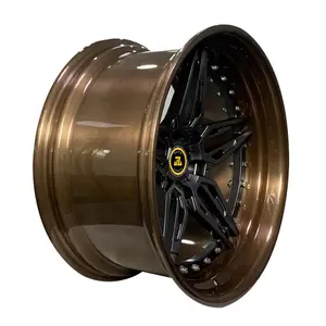 Rodas de carro 20x12 bronze, acabamento preto, côncava profunda, 2 peças, 3 peças, rodas de liga forjada para r8 s8 350z 370z c7