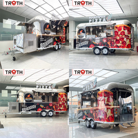 Truth Food Truck Anhänger mit BBQ-Veranda, voll ausgestattete mobile Küche für Grill, Burger, Kaffee und Outdoor-Catering