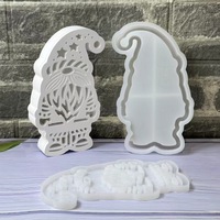 Moule en résine DLD DIY pour décoration murale de Noël (gnom, vieil homme) à projeter (pour ciment et plâtre) – Modèle sculpté fait main