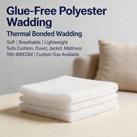 Ouate en polyester non toxique, sans colle, thermocollée, sans danger pour bébé, pour couverture de bébé, matelassage, literie de berceau, 100 GSM