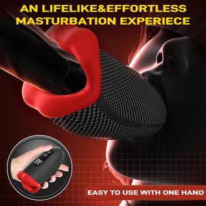 ODM Wholesale Big Mouth Smart Masturbation Cup Adult Sex Product Slapping Vibration with LED Display Male <strong>Special</strong> Masturbator - Product Image 3