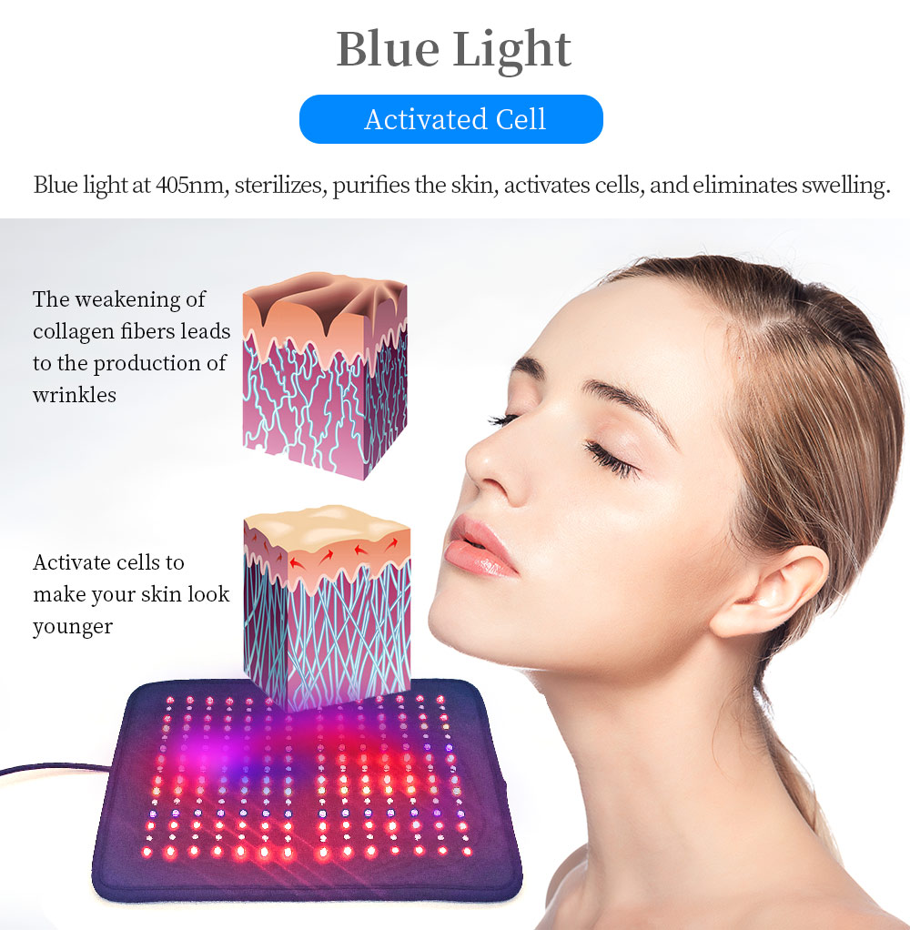 Professional multi wavelengths led near infrared light therapy device pdt treatment infrared pad