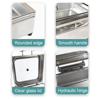 Ensemble de buffet rectangulaire à alimentation au carburant, réchaud à fondue et chauffe-plats, capacité de 6 L, utilisation commerciale, acier inoxydable