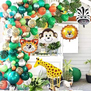Kit d'arche de guirlande de ballons sur le thème de la <span class=keywords><strong>jungle</strong></span>, animaux, fête d'<span class=keywords><strong>anniversaire</strong></span>, décorations pour garçons, Wild One - Product Image 5