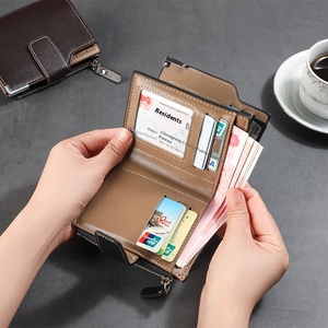 <span class=keywords><strong>Accessori</strong></span> multifunzionali da <span class=keywords><strong>uomo</strong></span> con chiusura a cerniera in PU Casual porta carte Business per lo stoccaggio di monete - Product Image 2