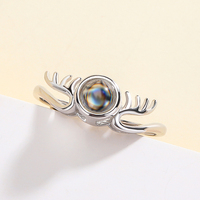ZHILIAN gros bijoux fins 925 en argent Sterling aile d'ange Zircon diamant bagues femmes bijoux