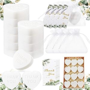 Jabones perfumados en forma de corazón al por mayor para invitados, jabones de agradecimiento con bolsa con cordón, regalo personalizado de fábrica para bodas y despedidas de soltera - Product Image 1