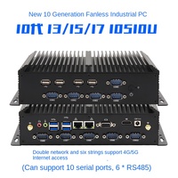 Nueva Computadora Industrial sin Ventilador, Mini PC Integrada Intel Core I5 con Doble LAN, Múltiples Puertos Seriales, SSD, Windows 10, Enchufe Estadounidense/Europeo