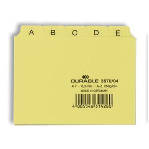 DURABLE - 3670-03 Separadores A7 5/5 llaves AZ preimpreso PPL cavalierini - EAN 4005546314273 ORGANIZACIÓN Y PRODUCTOS DE ARCHIVADO - Product Image 3