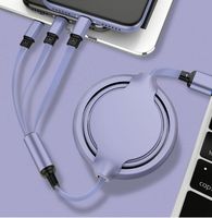 Câble de données USB 3 en 1 personnalisable, portable, micro-câble de données, câble USB de charge rapide