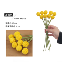 Bouquet de 9 têtes de Billy Balls en soie, jacinthes artificielles, pour la Fête des Mères, matériaux floraux artificiels, décoration d'hôtel, ameublement doux, décoration DIY