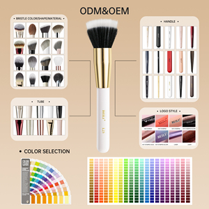Juego de brochas de maquillaje facial, brochas cosméticas para polvo, rubor, contorno, iluminador y base, kit de brochas para maquillaje facial, para artistas de maquillaje. - Product Image 6