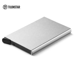 TILONSTAR TVC400 Personnalité Logo Personnalisé Minimaliste Pop Up Cas De Cartes De Visite En Aluminium RFID Blocage Porte-Cartes - Product Image 3