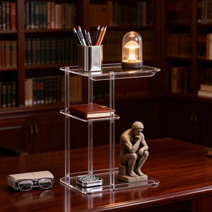 Étagère de présentation en acrylique transparente personnalisée, directement de l'usine, <span class=keywords><strong>pour</strong></span> salon, salle de bain, bureau, mobilier de maison - Product Image 1