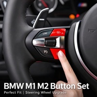 Kit Tombol M1 M2, Dekorasi Retrofit untuk Mode M, Cocok untuk BMW Seri 3 Seri 5