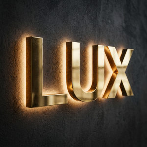 Letras Metálicas 3D <span class=keywords><strong>de</strong></span> Alta Calidad con Retroiluminación LED para Logotipos <span class=keywords><strong>de</strong></span> Hoteles <span class=keywords><strong>de</strong></span> Lujo, Letreros Luminosos Profesionales para Empresas - Product Image 1