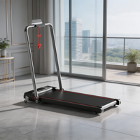 Tapis roulant avec grande surface de course de 900x380 mm, écran LED, télécommande, pliable, pour la marche en intérieur
