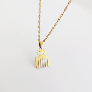 สร้อยคอเหล็กจี้หวีเครื่องประดับสร้อยคอสัญลักษณ์ออนไลน์ของจีนสำหรับผู้หญิงเครื่องประดับกันน้ำไม่ทำให้เสื่อมเสีย - Product Image 4