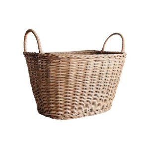 <b>Wicker</b> Laundry <b>Basket</b> <b>Round</b> Portable Clothes Organizer For Bedroom Storage - Product Image 5