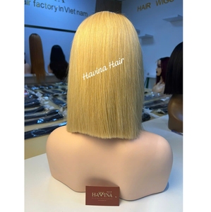 Peluca de Cabello Humano Liso con Frente de Encaje, Estilo Bob Rubio, Densidad y Longitud Personalizables, Venta al por Mayor, Cabello Vietnamita de Doble Trama - Product Image 6