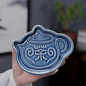 Ceramic Teapot Fruit Plate Irregular Shape Porcelain Handmade Retro Wedding <b>Snack</b> <b>Tray</b> Chinese Style Luxury Pastry Dish - Product Image 3