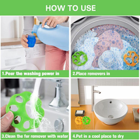 Outil réutilisable de nettoyage de machine à laver de poils d'animaux de compagnie de fourrure de chat et de chien avec sèche-linge en matière plastique pour le linge