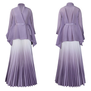 D536 Último Diseño de Conjuntos Africanos de Otoño para Mujer, Elegante Top de Manga Murciélago y Falda Degradada, Conjunto de Dos Piezas - Product Image 6