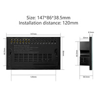 Interrupteur intelligent WiFi 147 avec panneau tactile, commande vocale Alexa, 10A 240V, plaque murale en verre trempé, compatible EU/UK/US, Smart Life