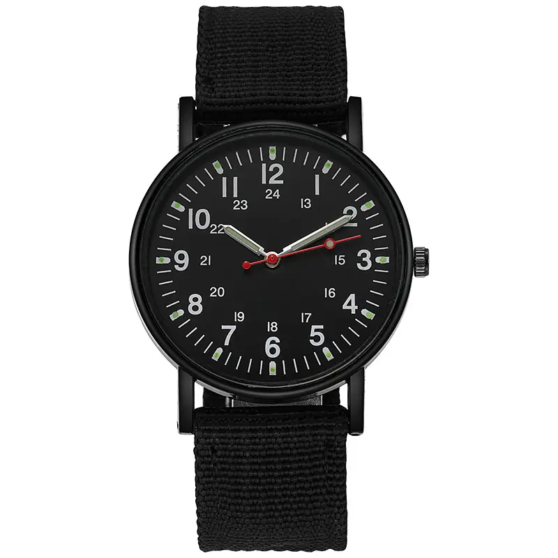 Novo luminoso relógio masculino relógio de nylon trançado casual sports watch