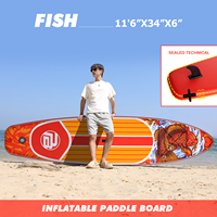 Vente en gros pour la Chine, planche à pagaie gonflable OEM, matériau Drop Stitch, portable, couleur personnalisable, une aile blanche, 2 pièces