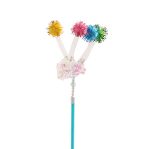 Baguette de jeu pour chat Beiyu avec pompons et clochette pour jeu interactif, jouet pour animaux de compagnie en PVC de 15 g - Product Image 5