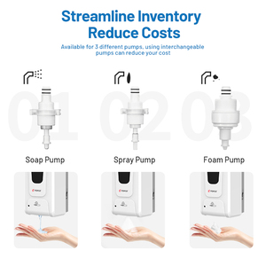 Distributeur automatique de <span class=keywords><strong>savon</strong></span> de grande capacité, 1000ml 500ml, désinfectant pour la salle de bains, pulvérisation et mousse à spray, désinfectant - Product Image 3