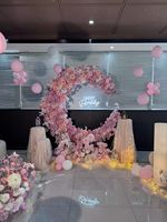 Tanaman Hias Meja Makan Caiyue, Bunga Peony Rotan Sutra Buatan 1,8 Meter, Ramah Lingkungan, Selalu Hijau