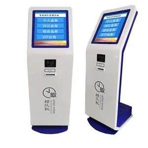 Kiosk tarafından 17 inç LCD dokunmatik ekran bilet dağıtıcı kuyruk belirteç numarası kiosk kuyruk yönetim sistemi