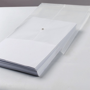 Custom Printed A4 Transparent <b>Document</b> Bags 3D Logo Drawstring PP <b>File</b> Storage Office Organizer Rectangle 0.18mm Thickness - Product Image 4