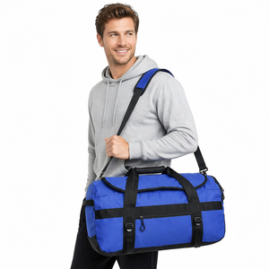 <span class=keywords><strong>Borsone</strong></span> da <span class=keywords><strong>Viaggio</strong></span> Personalizzato Grande in Tela Cerata con <span class=keywords><strong>Trolley</strong></span> per Palestra e Campeggio, Impermeabile - Product Image 4