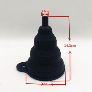 Funil de silicone dobrável para cozinha, conjunto de funil grande e pequeno para óleo de alimentos e garrafas de água sem bpa - Product Image 4