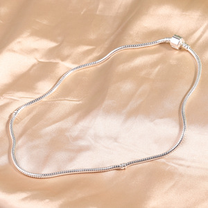 Panjia <b>Snake</b> Bone <b>Chain</b> Bracelet And Necklace Set For Women <b>Silver</b> Tone Everyday Wear Jewelry Set - Product Image 2